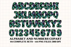 Rainbow Animal Alphabet png clipart, animal letters doodle Product Image 5