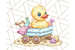 Summer Rubber Duck Clipart PNG, Cute Yellow Ducks Clip Art Product Image 3