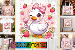 Playful TSHIRT Gift Ideas PNG, Cute Goose Product Image 1