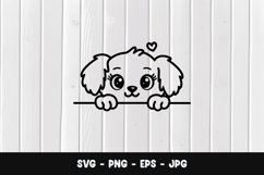 Cute kawaii puppy svg design Product Image 1