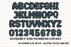 Halloween Alphabet png clipart, halloween letters doodle Product Image 5