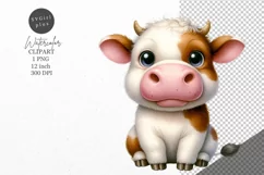 Cow clipart, Farm animals clipart, Animals sublimation Product Image 1