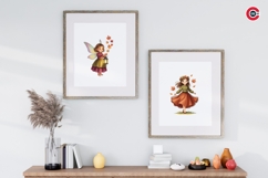 Golden Harvest Autumn Fairy Clipart Bundle Product Image 11