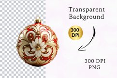 Watercolor Christmas Bauble Clipart, Christmas Bauble png Product Image 2