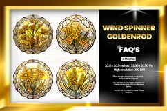 Goldenrod Wind Spinner Sublimation - 04 Variations Product Image 1