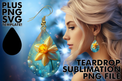 Sweet Teardrop Earrings Gift Ideas, 3D Flower Product Image 1