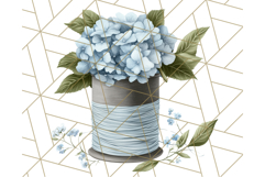 Floral Sewing Clipart PNG Vintage Sewing Elements Needlework Product Image 3