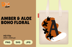 Amber &amp; Aloe Boho Floral Monogram Product Image 1