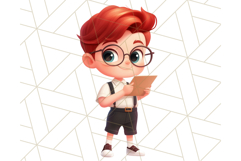 Boy Teacher Clipart, Classroom PNG, Cute School Teacher Art Product Image 7
