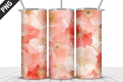 Flowers Tumbler Wrap | Sublimation Design | Tumble PNG Product Image 4