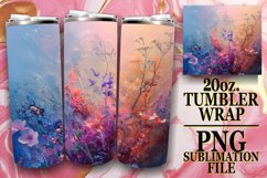 15x Watercolor Spring Flower Tumbler Wrap Bundle PNG, Bloom Product Image 2