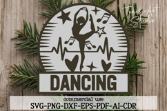 Dance Name Sign SVG | Laser Cut Template | Ballerina Theme Product Image 1