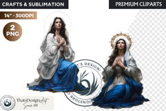 Virgin Mary Clipart PNG, Mother with Jesus Christian graphic Product Image 1