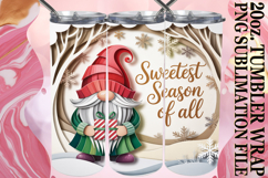 Whimsical nights 20oz tumbler wrap, Holiday Gnome Product Image 1
