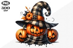 Halloween Pumpkins Sublimation - Clipart PNG Design Product Image 1