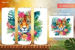 Embroidery Leopard Tumbler Wrap | 20 oz | Sublimation Product Image 1
