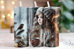 Christmas Girl Tumbler Wrap | Christmas | Sublimation Product Image 1