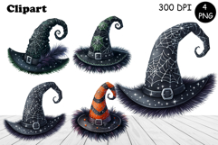 Halloween Witch Hat Magic Wizard Pumpkin Harry Clipart PNG Product Image 1