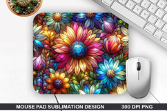 Flowers Mouse Pad Sublimation, Summer Mouse Pad PNG Product Image 1