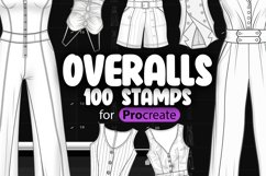 100 Procreate Overalls Stamp Brushes Product Image 1