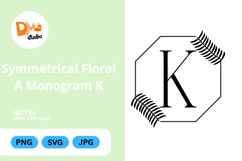 Symmetrical Floral Monogram Product Image 1