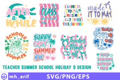 Summer Teacher School Holiday SVG PNG Bundle Product Image 1