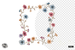 Christmas Winter Floral Borders Clipart Product Image 1