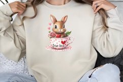 Valentines Day Bunny Cups Clipart PNG Product Image 1