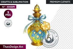 Magical Potion Bottles PNG, Fantasy Witchcraft Clipart witch Product Image 1