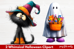 Whimsical Halloween Clipart ,Hand-Drawn Fall Holiday Product Image 1