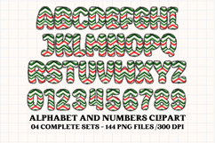 Christmas Alphabet png clipart, christmas letters doodle Product Image 5