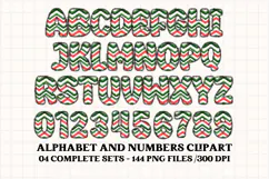 Christmas Alphabet png clipart, christmas letters doodle Product Image 5