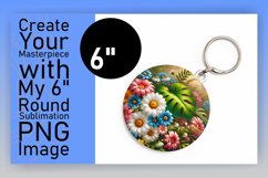 Chic Round Design Car Coaster PNG , Flower Product Image 1