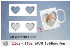 3D Heart Hole Photo Frame Pattern - 11oz-15oz Mug. Product Image 3