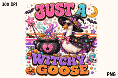 Just A Witchy Goose Cute Halloween Goose PNG Product Image 1
