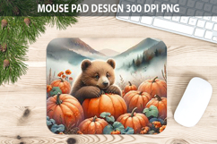 Watercolor Bear Mouse Pad Sublimation - Animal PNG Product Image 1