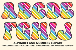 Rainbow Colors Alphabet PNG - Letters and Numbers Clipart Product Image 2