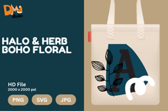 Halo &amp; Herb Boho Floral Monogram Product Image 1