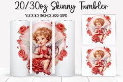 Valentine's Day Skinny Tumbler - Sublimation Tumbler Design Product Image 1