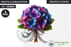 Royal Hydrangea Guardians Fantasy Warrior and Floral Graphic Product Image 1