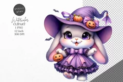 Halloween clipart, Halloween bunny clipart, Bunny clipart Product Image 1