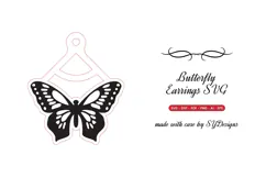 Butterfly Earring SVG - Laser Cut Dangle Jewelry File Product Image 2