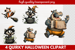 Quirky Halloween Clipart | Cute Spooky Character PNG Illustr Product Image 1