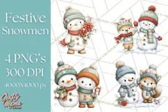 Christmas Snowman Clipart PNG Winter Holiday Characters Pnga Product Image 1