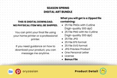 Printables Season Spring Bundle | SVG, PNG, EPS Product Image 8