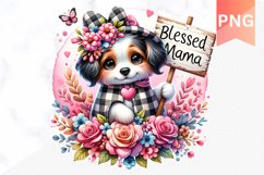 Blessed mama ever Sublimation - Mother&#039;s Day Clipart PNG Product Image 1