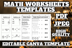 Editable Subtraction and addition Math worksheets template 8 Product Image 1