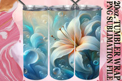Serene Days 20oz tumbler wrap, 3D Flower Product Image 1