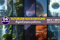 Futurism Background Digital Paper PNG Product Image 1