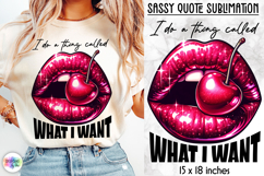 Sassy Lips Quote Sublimation Bundle, Bold Pink Lips PNG Product Image 13